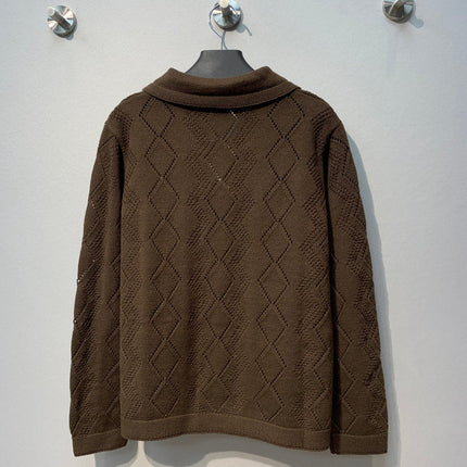 VALENTINO 26S COLLARED KNIT CARDIGAN 318