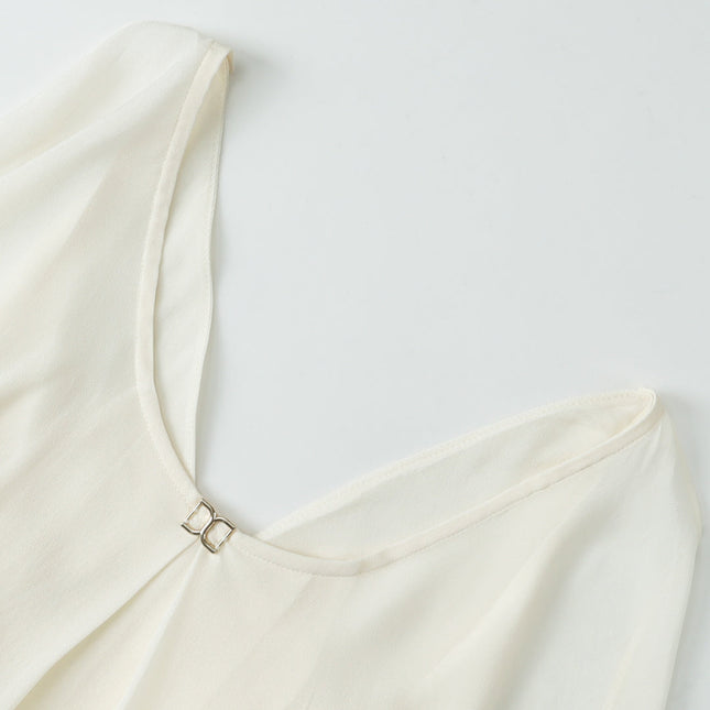 CHLOE 26S V-NECK SHORT-SLEEVE CHIFFON BLOUSE STYLE 59