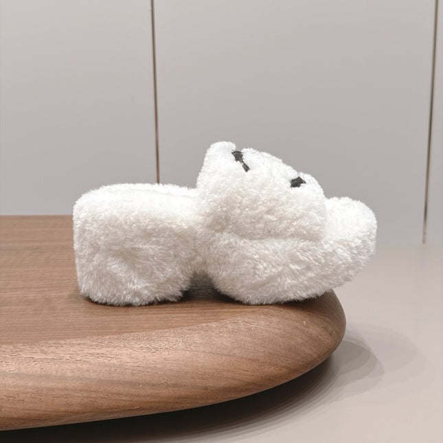 CHANEL 26S HIGH HEEL MULES IN WHITE BLACK SHEARLING