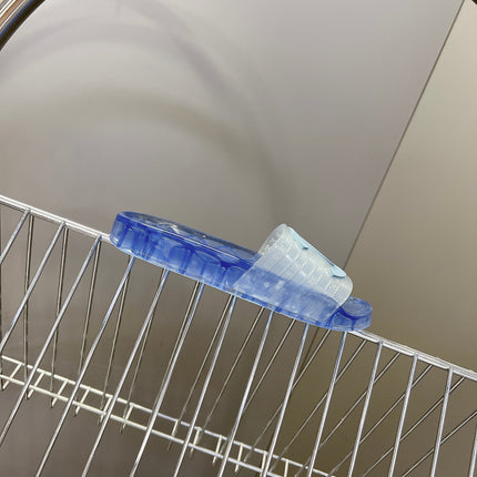 CHANEL 26S SLIDES IN BLUE PVC