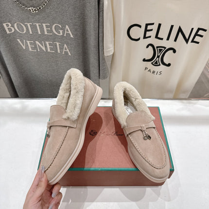 LP 25S SUMMER CHARMS WALK LOAFERS IN WARM TAUPE SUEDE AND FLEECE