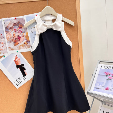 VALENTINO 26S BOW-DETAIL SLEEVELESS MINI DRESS 366