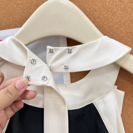 VALENTINO 26S BOW-DETAIL SLEEVELESS MINI DRESS 366