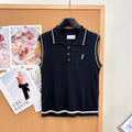 26S SLEEVELESS KNIT POLO TOP 486