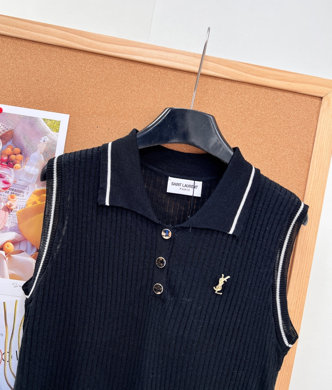 26S SLEEVELESS KNIT POLO TOP 486