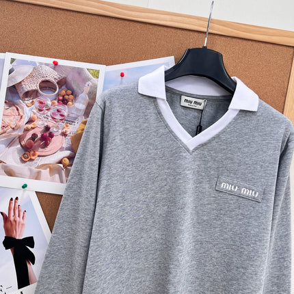 MIUMIU 26S LONG-SLEEVE POLO SHIRT 1413