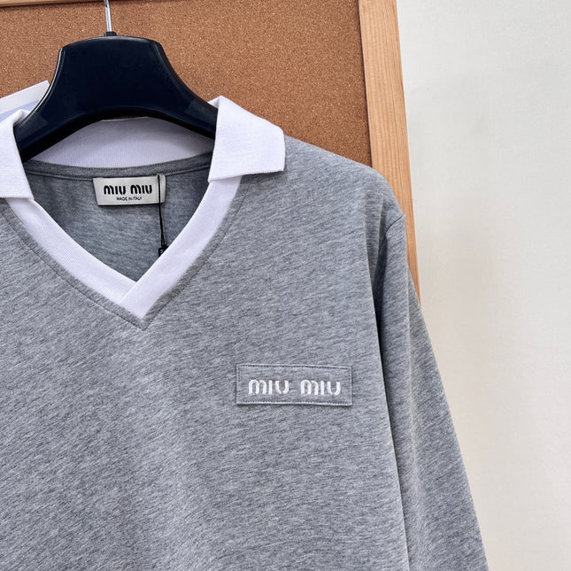 MIUMIU 26S LONG-SLEEVE POLO SHIRT 1413