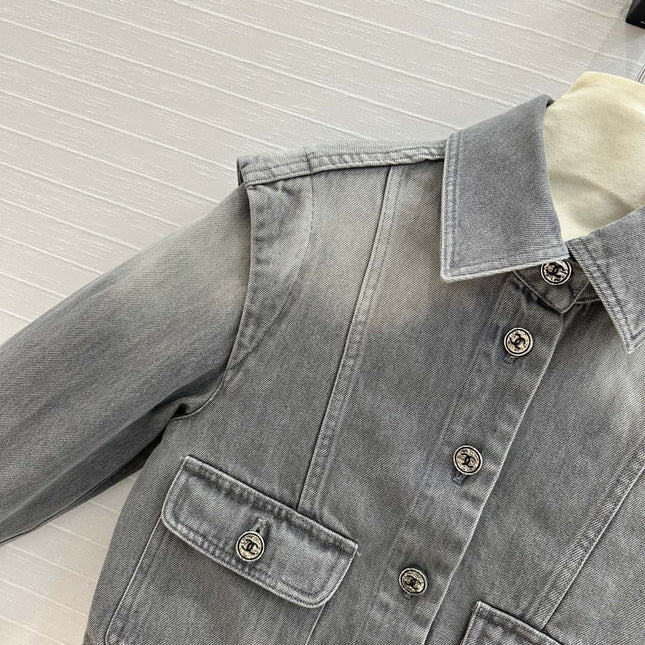 CC Denim Jacket Gray Cotton