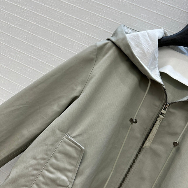 LOEWE HOODED JACKET WITH EMBROIDERED LOGO 276080