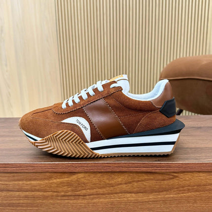 TOM FORD SNEAKERS IN TAN BROWN SUEDE 432168