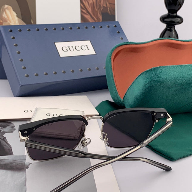 SQUARE METAL AND ACETATE SUNGLASSES G5637