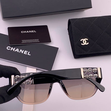 CHANEL 26S BLACK RECTANGULAR FRAME IN ACETATE 406782