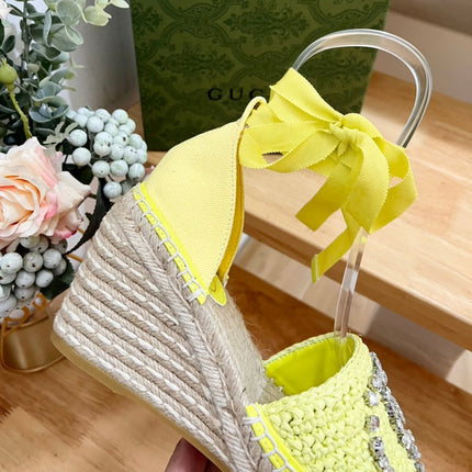 GG  Women Flat Shoes Yellow
