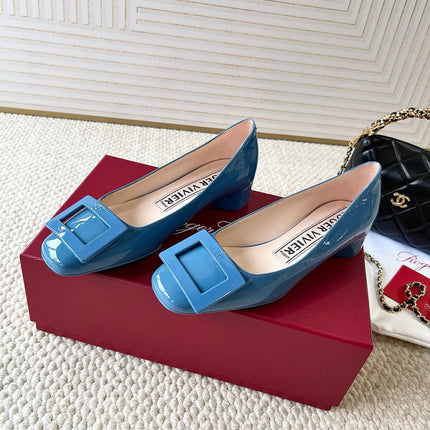 U LOOK BALLERINAS IN BLUE GLOSSY CALFSKIN