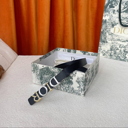 DIOR 25S BELT 20 MM IN BLACK CALFSKIN 562162