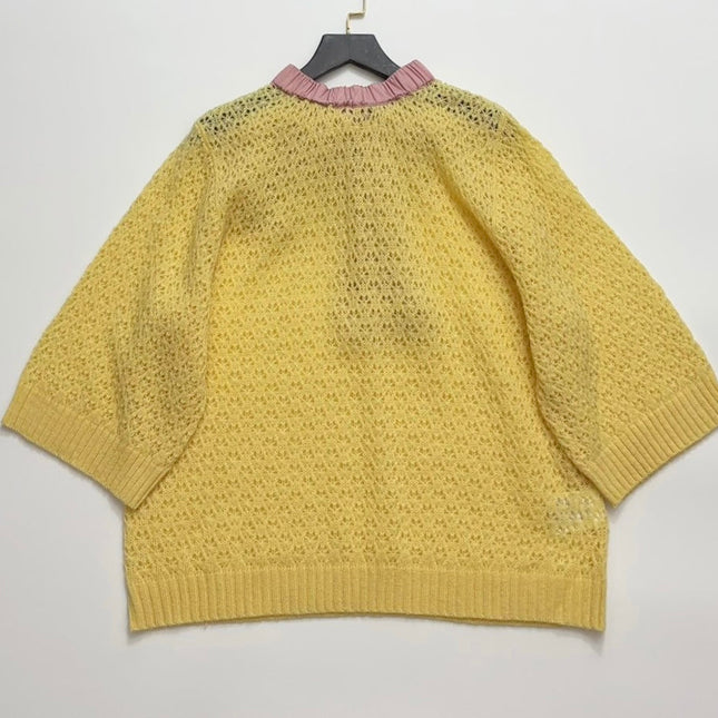 VALENTINO 26S SHORT-SLEEVE KNIT SWEATER 334