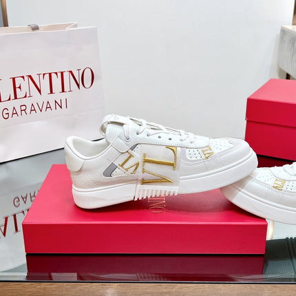 VALENTINO 25S GARAVANI VL7N SNEAKERS IN WHITE MIX YELLOW LAMBSKIN