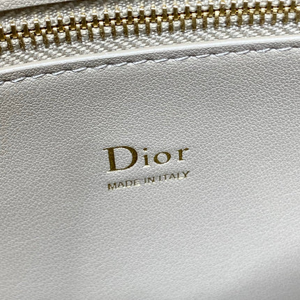 DIOR 26S CIGALE BAG 28 IN BEIGE TAUPE SMOOTH CALFSKIN GOLD HARDWARE