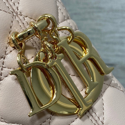 DIOR 26S SMALL DIOR TOUJOURS HOBO BAG 27 IN NUDE PINK CALFSKIN GOLD HARDWARE