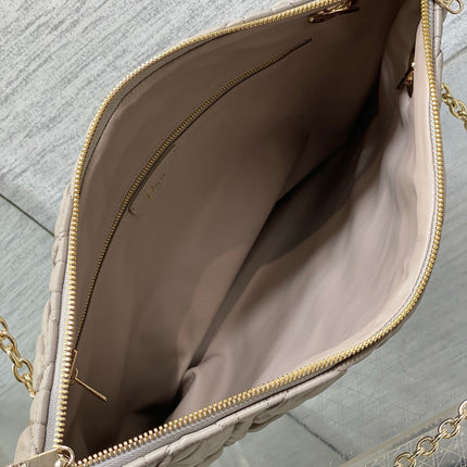 DIOR 26S LARGE MILLY-LA-FORET BAG 38 IN LIGHT BROWN PUFFY MACROCANNAGE CALFSKIN
