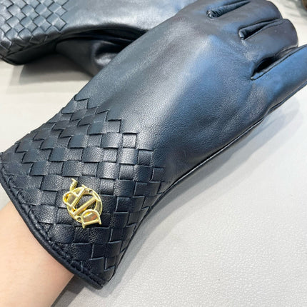 TOUCHSCREEN GLOVES WITH COUPLES EDITON IN BLACK LAMBSKIN 398765