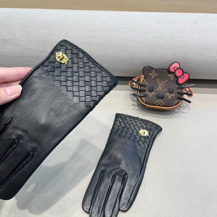 TOUCHSCREEN GLOVES WITH COUPLES EDITON IN BLACK LAMBSKIN 398765