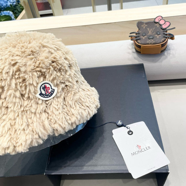 BUCKET HAT IN BISQUE BEIGE FLEECE 435043
