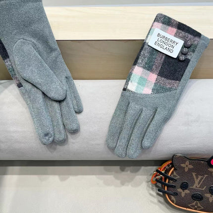 GLOVES IN RHINO GRAY MIX COLORFUL WOOL 453750