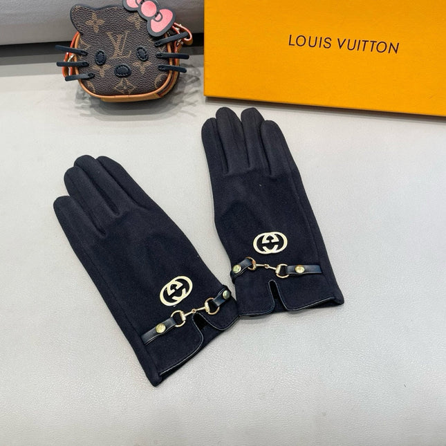 GLOVES IN BLACK CASHMERE 460077