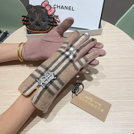 GLOVES IN TAN BROWN WOOL 463814