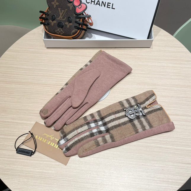 GLOVES IN TAN BROWN WOOL 463814