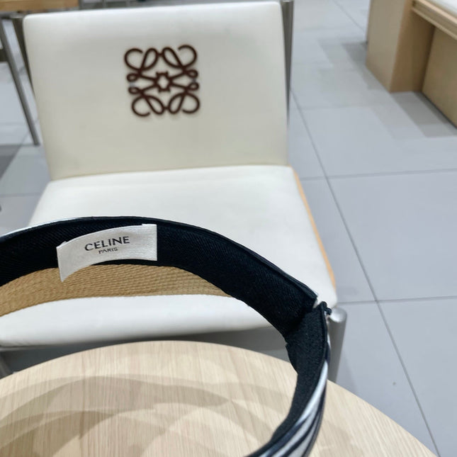 VISOR HAT MODEL 652216 IN BEIGE WOVEN STRAW