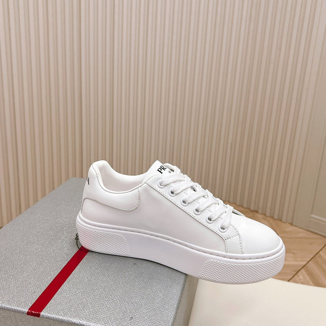PRA RETRO SNEAKERS WHITE CALFSKIN