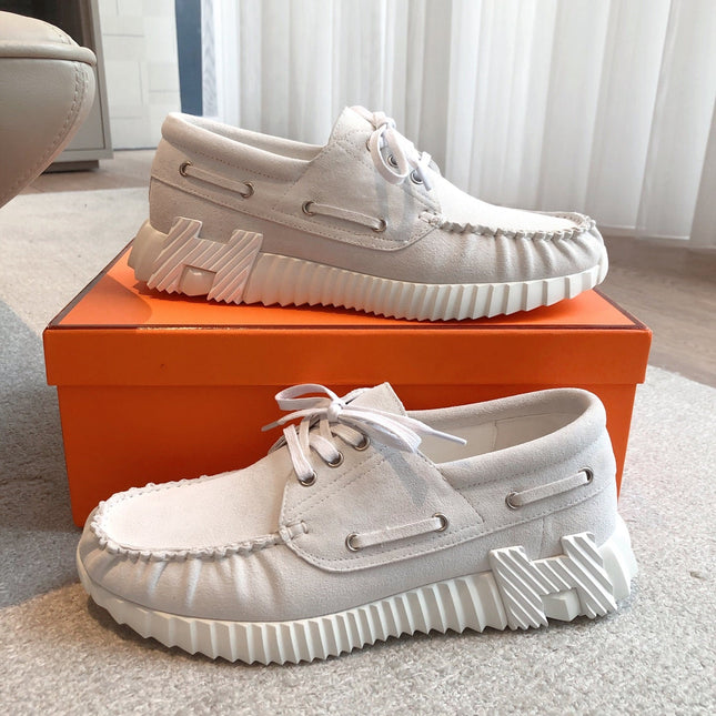 KETCH SNEAKER IN PALE GRAY SUEDE