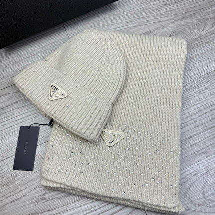 PRADA 26S SET SCARF AND BEANIE HAT 508762