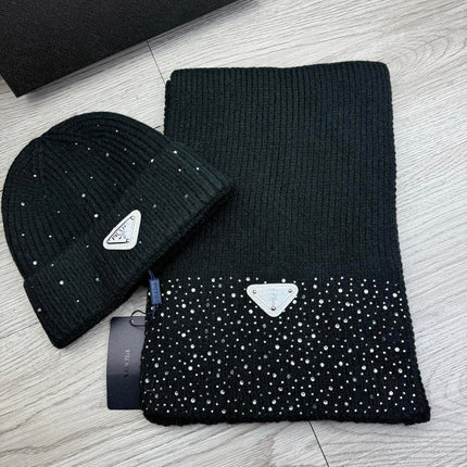 PRADA 26S SET SCARF AND BEANIE HAT 508764