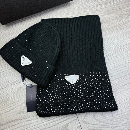 PRADA 26S SET SCARF AND BEANIE HAT 508764
