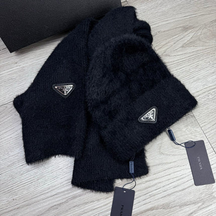 PRADA 26S SET SCARF AND BEANIE HAT 512784