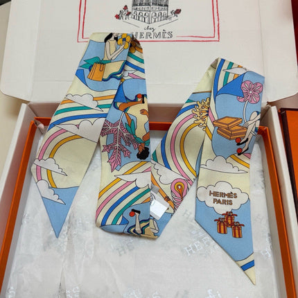 HERMES 26S TWILLY SCARF 86 IN SILK 496168