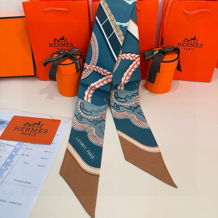 HERMES 26S TWILLY SCARF 86 IN SILK 496189