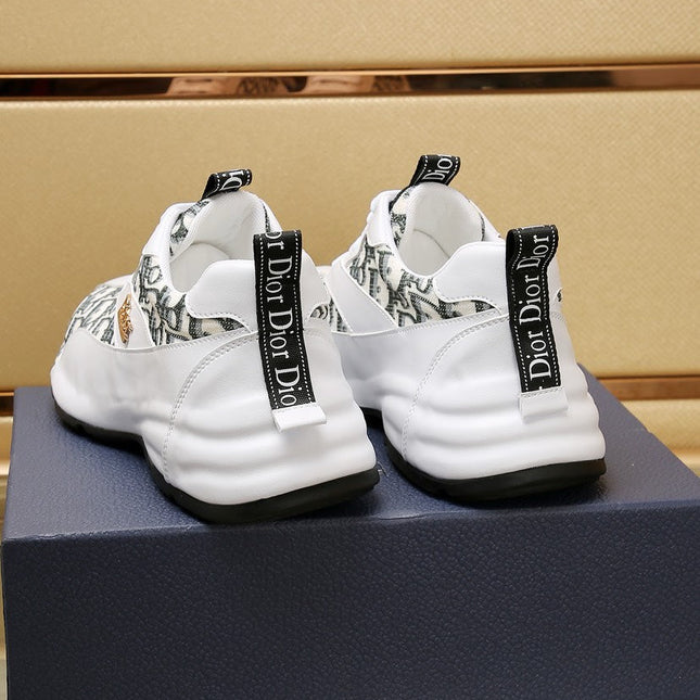 CD LINE SNEAKER WHITE AND CHARCOAL CALFSKIN