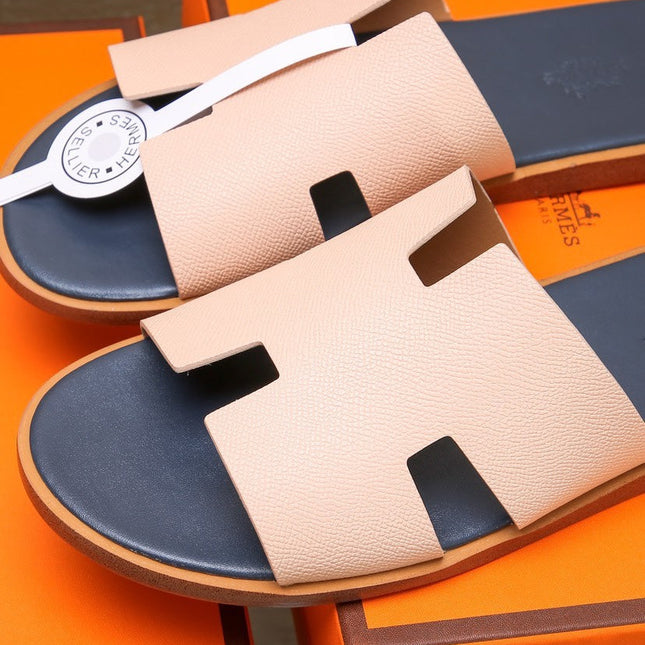 HM IZMIR SANDAL DENIM AND PEACHY CALFSKIN