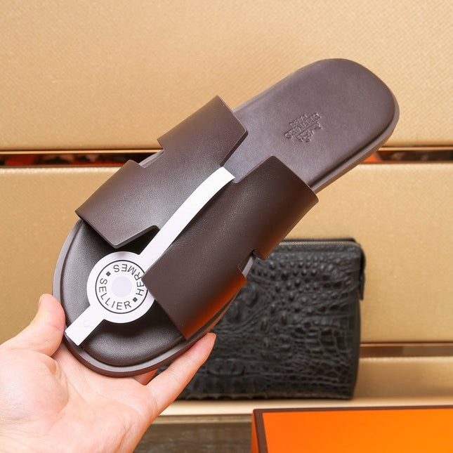 HM IZMIR SANDAL CHOCOLATE CALFSKIN