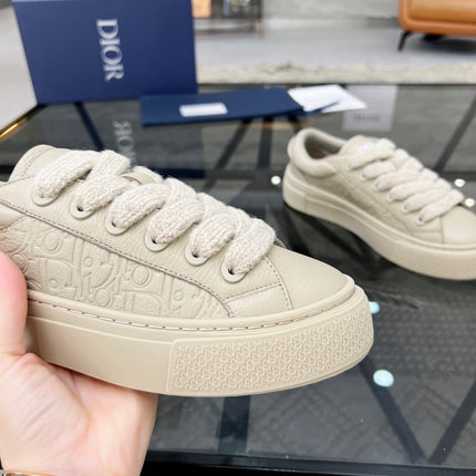 CD B33 SNEAKER BEIGE EMBOSSED CALFSKIN