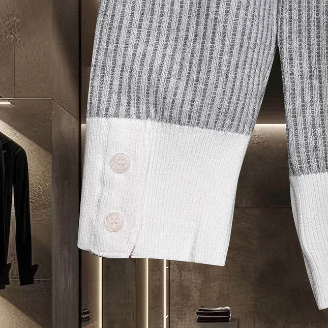 THOM 26S ROUND-NECK KNIT SWEATER 324