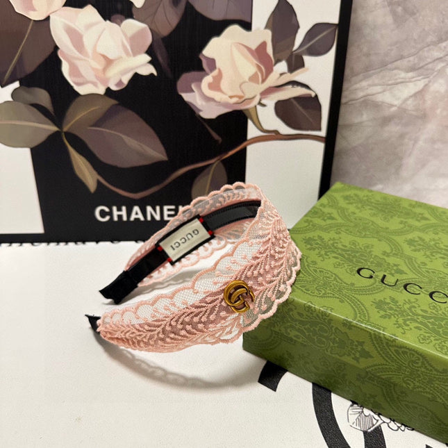 HAIRBAND IN LIGHT PINK LACE 295831