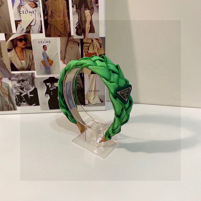 GREEN FABRIC BRAIDED HAIRBAND 344761