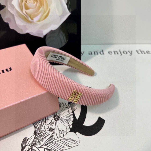 THICK HEADBAND IN PINK CORDUROY 412478
