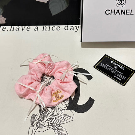 FLAMINGO PINK WRINKLED FABRIC SCRUNCHIE 432825