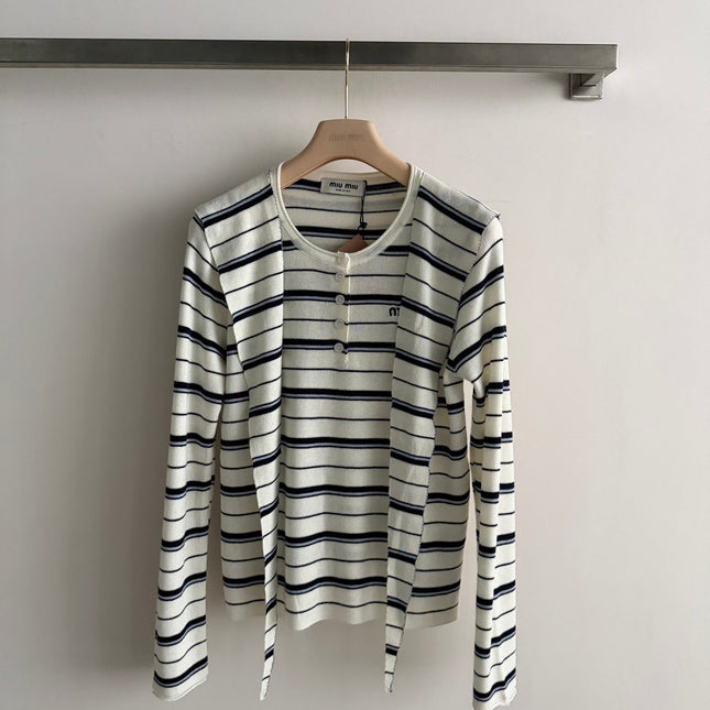 MIUMIU 26S SHAWL-COLLAR KNIT SWEATER 1506